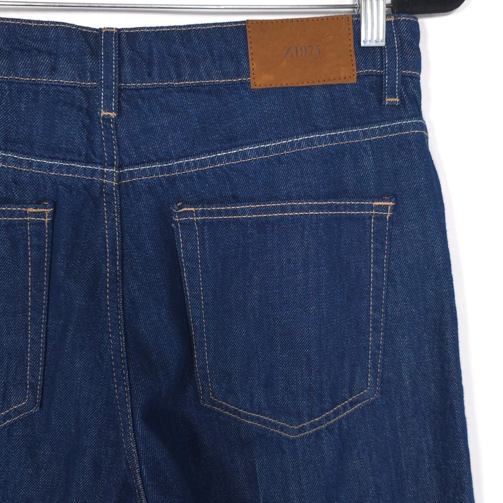 ZARA Women's Wide Leg Jeans US 6 EU 38 High Waist Blue Dark - Picture 11 of 11
